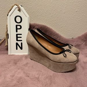 Leifsdottir Anthropologie flatforms suede
